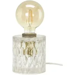 LevelOne Tischleuchte  1-flammig  Glas in Kristall-Optik   ¦ transparent/klar ¦