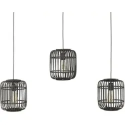 Höffner Pendelleuchte  Woven ¦ schwarz ¦ Maße (cm): H: 120  Ø: 22