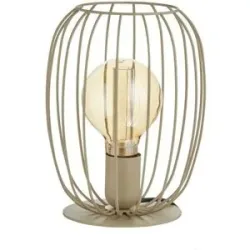 Höffner Tischleuchte  Ella ¦ beige ¦ Maße (cm): H: 24,5  Ø: 18