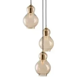 Höffner Pendelleuchte   ¦ gold ¦ Maße (cm): H: 150  Ø: 30
