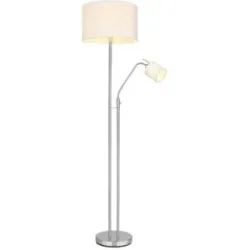 Globo Lighting Stehleuchte   ¦ silber ¦ Maße (cm): H: 175  Ø: 40