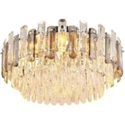Globo Lighting Deckenleuchte   ¦ silber ¦ Maße (cm): H: 27  Ø: 55