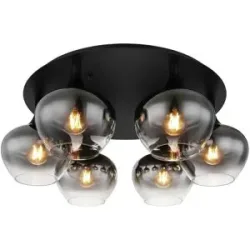 Globo Lighting Deckenleuchte   ¦ schwarz ¦ Maße (cm): H: 25,5  Ø: 65