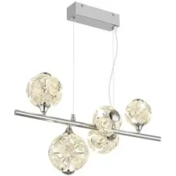 Globo Lighting Hängeleuchte   ¦ silber ¦ Maße (cm): B: 31 H: 150