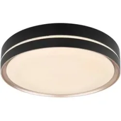 Globo Lighting Deckenleuchte   ¦ schwarz ¦ Maße (cm): H: 8  Ø: 38.5