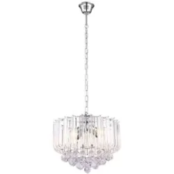 Globo Lighting Luster   ¦ silber ¦ Maße (cm): H: 90  Ø: 35