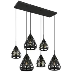 Globo Lighting Hängeleuchte   ¦ schwarz ¦ Maße (cm): B: 43 H: 120
