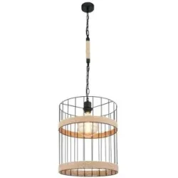 Globo Lighting Hängeleuchte   ¦ schwarz ¦ Maße (cm): H: 145  Ø: 35