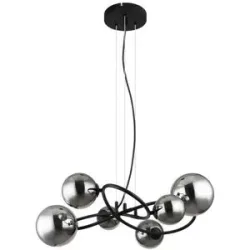 Globo Lighting Pendelleuchte  Riha ¦ schwarz ¦ Maße (cm): B: 62,2 H: 120 T: 58.8