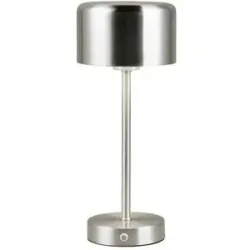 Höffner Akku-Tischleuchte   ¦ silber ¦ Maße (cm): B: 12 H: 30 T: 12.0