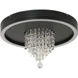 Höffner Deckenleuchte   ¦ schwarz ¦ Maße (cm): H: 21  Ø: 37