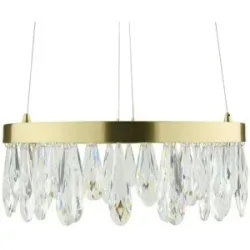 Höffner LED-Pendelleuchte   ¦ gold ¦ Maße (cm): H: 150  Ø: 40