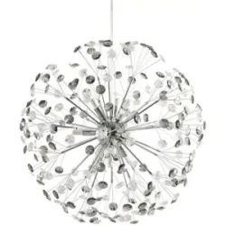 KHG Pendelleuchte   ¦ silber ¦ Maße (cm): H: 180  Ø: 60