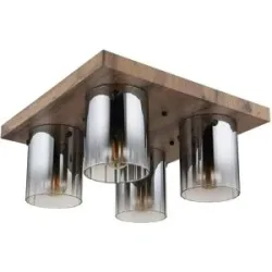 Globo Lighting Deckenleuchte   ¦ holzfarben ¦ Maße (cm): B: 41 H: 18