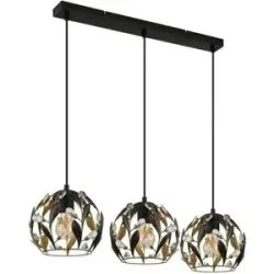 Globo Lighting Pendelleuchte   ¦ schwarz ¦ Maße (cm): B: 74 H: 150