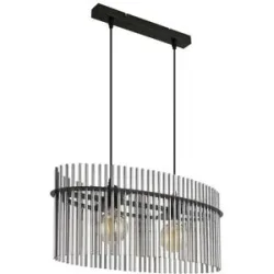 Globo Lighting Pendelleuchte   ¦ schwarz ¦ Maße (cm): B: 60 H: 140