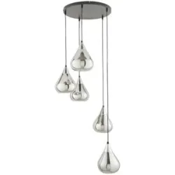 KHG Pendelleuchte   ¦ schwarz ¦ Maße (cm): H: 150  Ø: 61