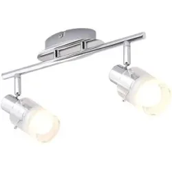 KHG LED-Deckenstrahler  2-flammig Glas teilsatiniert   ¦ Maße (cm): B: 30,5 H: