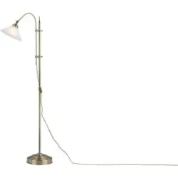 KHG Stehleuchte altmessing in Antik-Optik   ¦ gold ¦ Maße (cm): B: 46 H: 175 T: