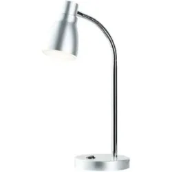 KHG LED-Tischleuchte silber mit flexiblem Arm   ¦ silber ¦ Maße (cm): H: 43,5