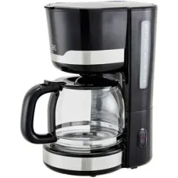 KHG Kaffeeautomat  KA-129 SE2 ¦ schwarz ¦ Glas,Edelstahl,Kunststoff ¦ Maße (cm):
