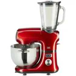 KHG Küchenmaschine  KM-1001R ¦ rot ¦ Edelstahl,Glas,Kunststoff ¦ Maße (cm): B: