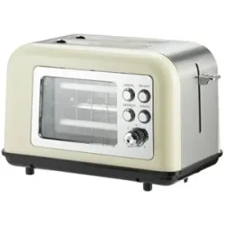KHG Toaster  TO-8000GC ¦ creme ¦ Kunststoff,Glas,Metall lackiert ¦ Maße (cm): B: