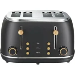 KHG Toaster  TO-1500 MSH ¦ schwarz ¦ Edelstahl,Metall,Kunststoff ¦ Maße (cm): B: