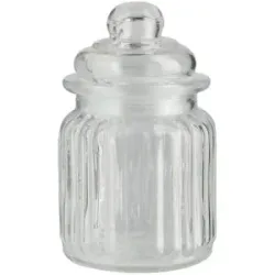KHG Aufbewahrungsglas   ¦ transparent/klar ¦ Glas ¦ Maße (cm): H: 12,4  Ø: 7.9