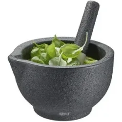 Gefu Mörser  GRINO ¦ grau ¦ Porzellan ¦ Maße (cm): B: 13,7 H: 8,5