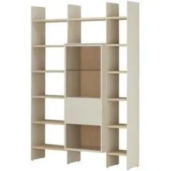 SCHÖNER WOHNEN Kollektion Regalkombination  Amaya ¦ grau ¦ Maße (cm): B: 154 H: