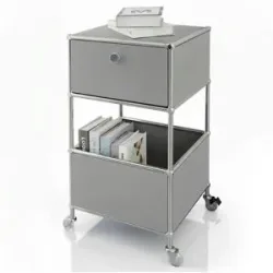Floordirekt Metallregal   ¦ grau ¦ Maße (cm): B: 40 H: 75
