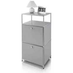 Floordirekt Metallregal   ¦ grau ¦ Maße (cm): B: 50 H: 100