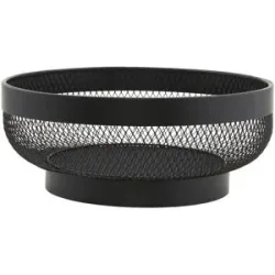 Justinus Obstkorb  LifeStyle ¦ schwarz ¦ Metall ¦ Maße (cm): H: 9,5  Ø: 25