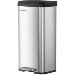 Höffner Mülleimer   ¦ silber ¦ Metall,Kunststoff ¦ Maße (cm): B: 40,4 H: 77