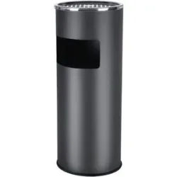 Höffner Mülleimer   ¦ schwarz ¦ Stahl,Kunststoff ¦ Maße (cm): B: 24,5 H: 60,5