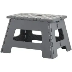 KHG faltbarer Tritthocker   ¦ grau ¦ Kunststoff ¦ Maße (cm): B: 22 H: 22