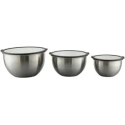 Meisterkoch Rührschüsselset  OPTIMUS ¦ silber ¦ Edelstahl,Silikon