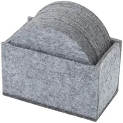 Höffner Untersetzer Set   ¦ grau ¦ Textil ¦ Maße (cm): B: 11,5 H: 10,5 T: 6.5