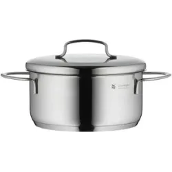 WMF Bratentopf mit Deckel 16 cm  Mini ¦ silber ¦ Edelstahl ¦ Maße (cm): H: 12,5