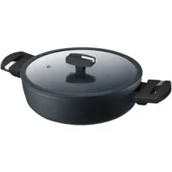 Berndes Servierpfanne  Enduro Balance Induction ¦ schwarz ¦ Aluminium Ø: 28