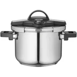 KHG Schnellkochtopf   ¦ silber ¦ Edelstahl,Kunststoff ¦ Maße (cm): H: 16,5  Ø: