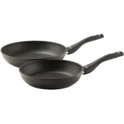 Meisterkoch Bratpfannen-Set 2-teilig  OMNI ¦ schwarz ¦ Aluminium,Kunststoff