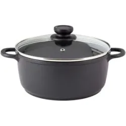 KHG Alugusstopf 20 cm   ¦ schwarz ¦ Aluminium-Guss ¦ Maße (cm): H: 9  Ø: 20