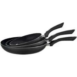 KHG Pfannenset 3-teilig   ¦ schwarz ¦ Aluminium