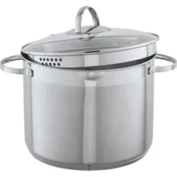 KHG Kochtopf mit Ausguß  Gina ¦ silber ¦ Edelstahl,Aluminium ¦ Maße (cm): H: 19
