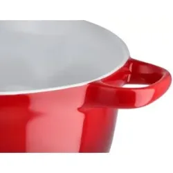 KHG Servier- und Auflaufform mit Deckel   ¦ rot ¦ Steinzeug/Steingut ¦ Maße