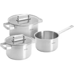 WOLL Topfset  Steel ¦ Edelstahl ¦ Maße (cm): B: 26,5 H: 18
