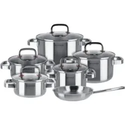 Meisterkoch Topfset FOCUS 6-teilig FOCUS ¦ silber ¦ Edelstahl,Silikon