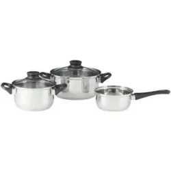 KHG Topfset 3-teilig Layla ¦ silber ¦ Edelstahl